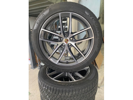 Winterkompletträder Original Porsche Macan III 20" Macan S Design titandunkel inkl. glanzdrehbereiche 95B044650D