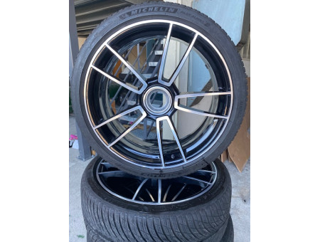 Winterradsatz Original Porsche Turbo S 20"+21" Zentralverschluss Felgen Michelin 245/35 R20 + 305/30 R21 992044601AB