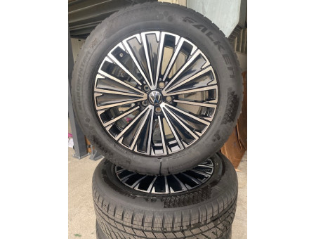 Roues compl&egrave;tes hiver Origine VW Tiguan III 3 Napoli brillantes/noires 235/55 R18 571601025K